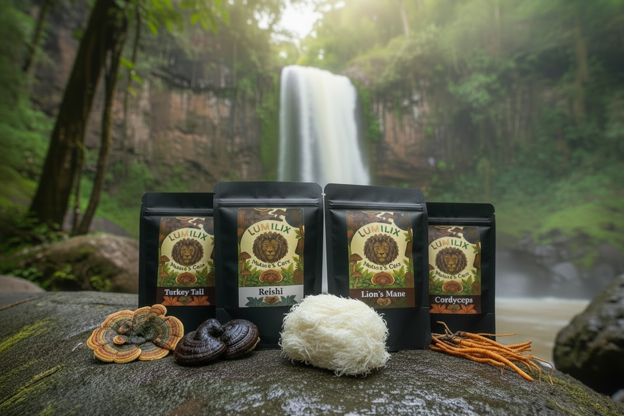 LUMILIX Four Mushroom Bundle at Lone Creek Waterfall