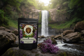 Purple Sea Moss at Lone Creek Waterfall